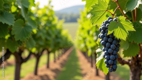 Wallpaper Mural Vineyard during harvest season with grape clusters on the vines Torontodigital.ca