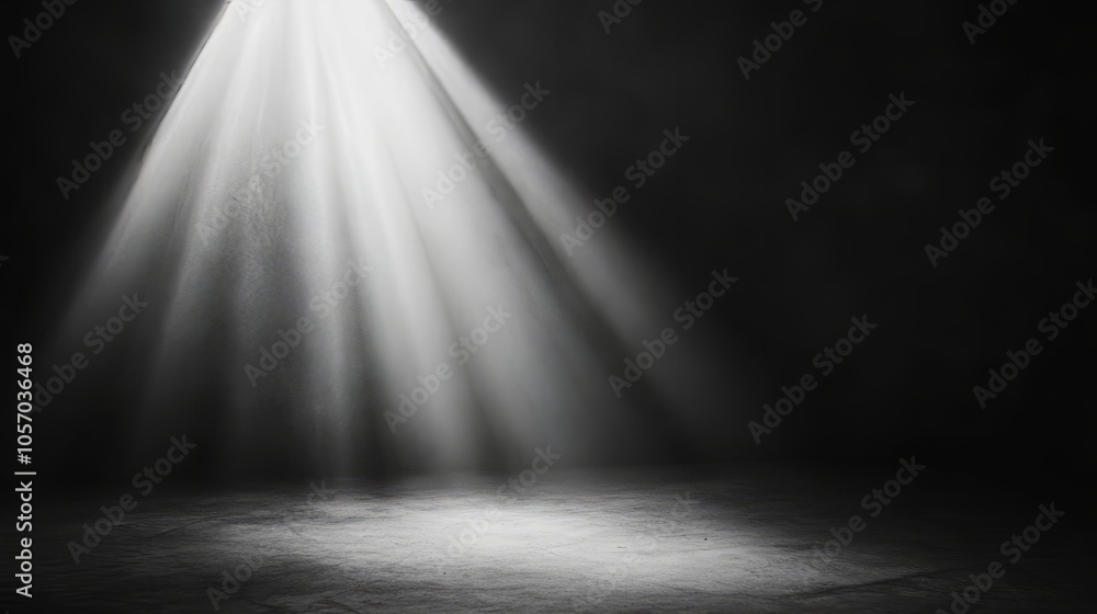 Obraz premium spotlight on the stage in dark room