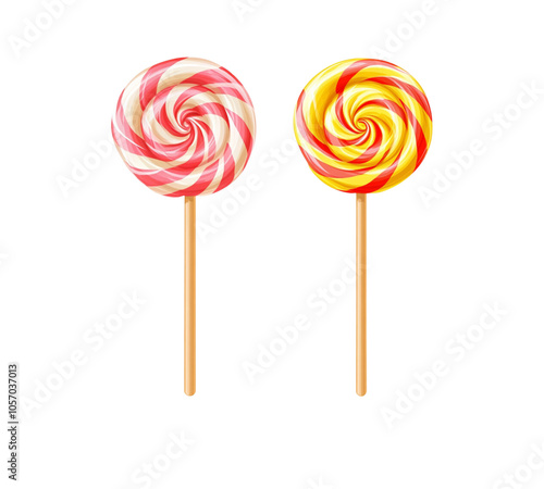 Wallpaper Mural colorful lollipops isolated on transparent  Torontodigital.ca