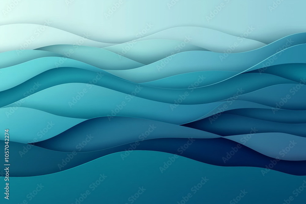 Blue waves gradient with soft turquoise and ocean hues. Abstract wallpaper Blue waves gradient with soft turquoise and ocean hues. Abstract wallpaper