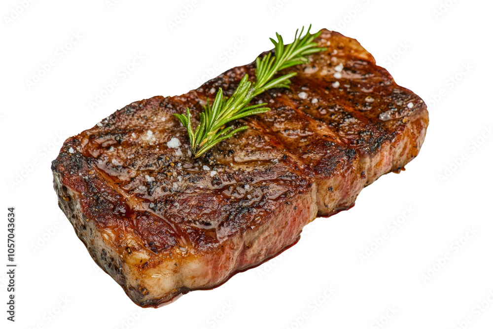 Grilled to Perfection: A succulent, perfectly seared steak with rosemary garnish, showcasing the rich flavors and textures of a culinary masterpiece. Grilled to Perfection: A succulent, perfectly seared steak with rosemary garnish, showcasing the rich flavors and textures of a culinary masterpiece.