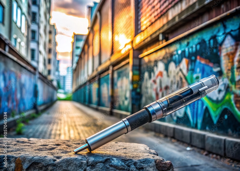 Naklejka premium Detailed View of an Insulin Pen for Urban Exploration Photography
