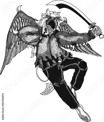 swordsman monster sketch