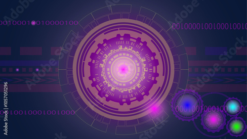Abstract modern technology background for your design. futuristic sci fi technology pattern concept background
