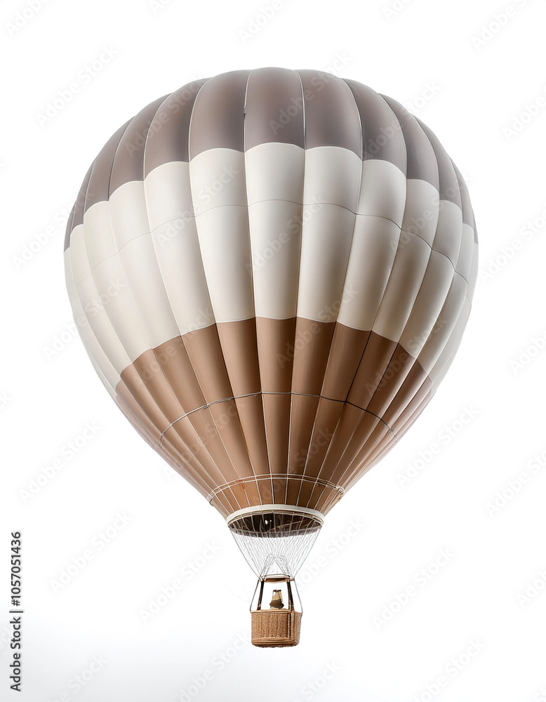 Naklejka premium Hot air balloon floating or flying isolated white background