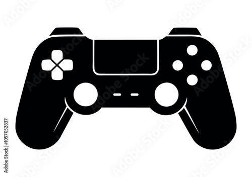 Game controller icon design. Game controller icon in trendy silhouette style design. Vector illustration.