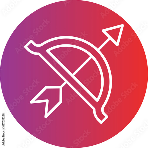 Bow And Arrow Icon Style