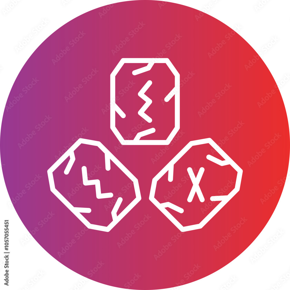 Rune Stones Icon Style Rune Stones Icon Style