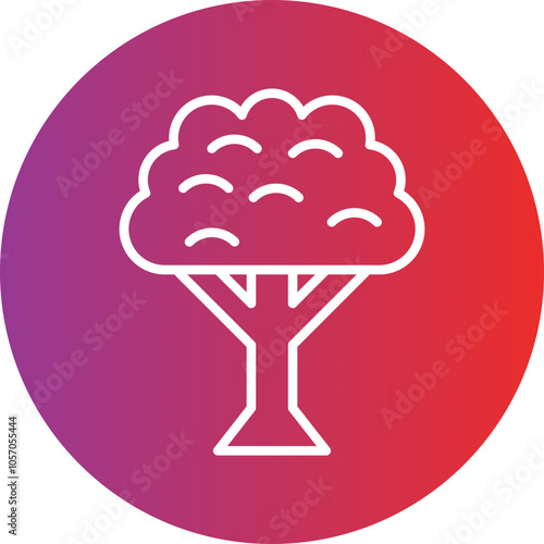Oak Tree Icon Style