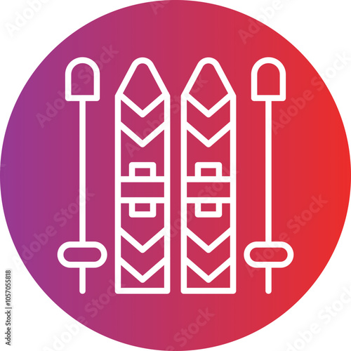 Viking Skis Icon Style