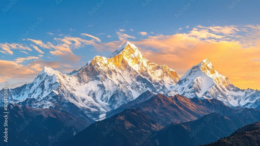 Dawn Over the Peaks: A 4K UHD Mountain Sunrise Dawn Over the Peaks: A 4K UHD Mountain Sunrise