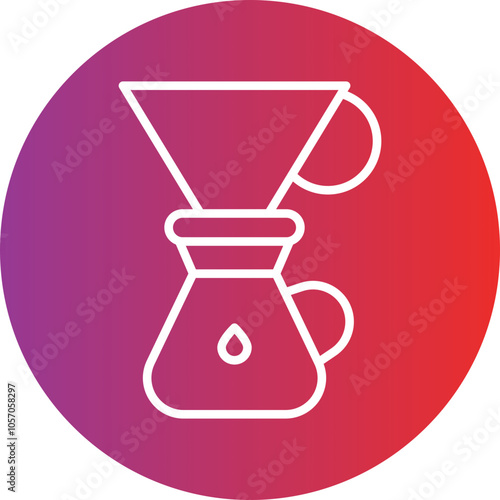 Coffee Dripper Icon Style