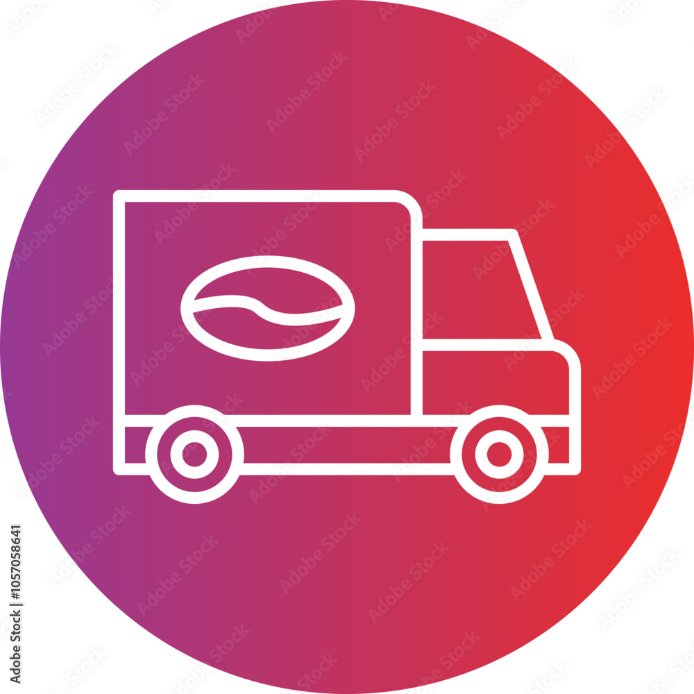 Coffee Truck Icon Style Coffee Truck Icon Style
