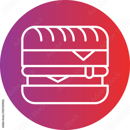 Cuban Sandwich Icon Style