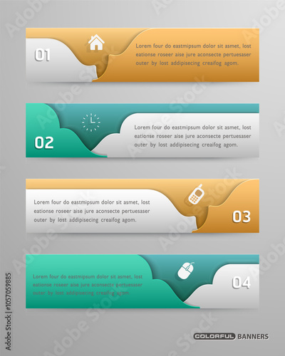 exquisite Islamic theme banner set; infographic label set