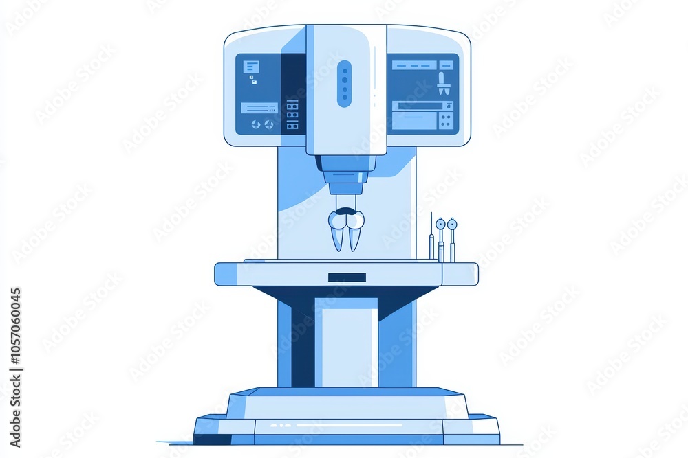Modern automated dental machine on a white isolate background. Modern automated dental machine on a white isolate background.