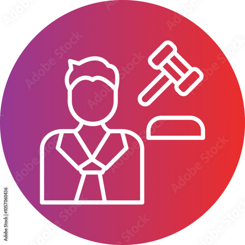Judge Male Icon Style
