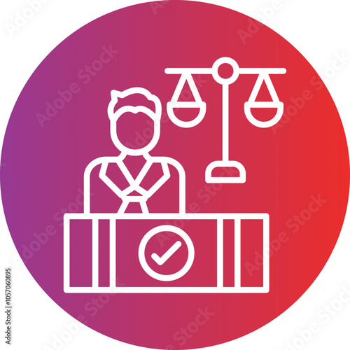 Court Appearance Icon Style