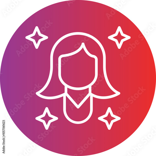 Female Face Icon Style