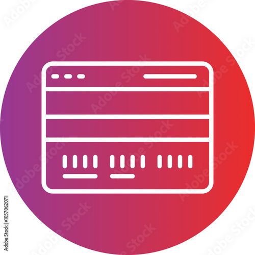 Credit Card Installment Icon Style