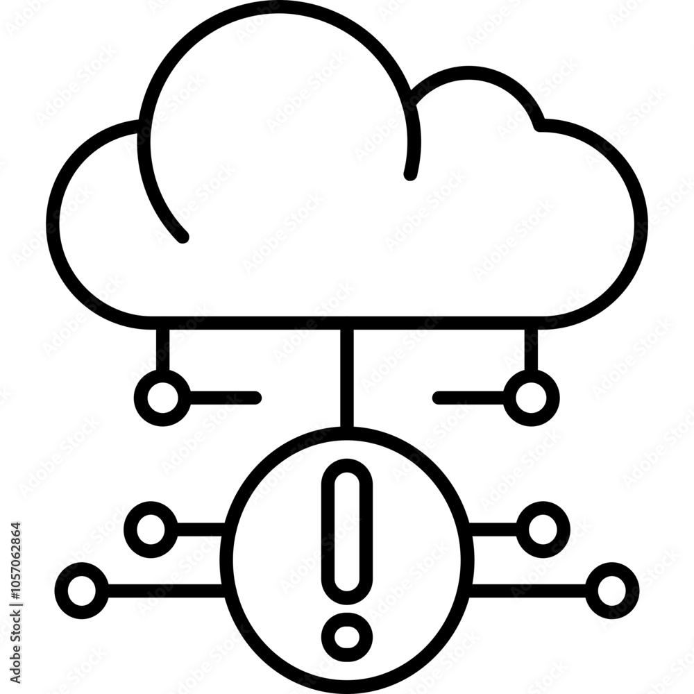 Cloud Threat Detection Icon Cloud Threat Detection Icon