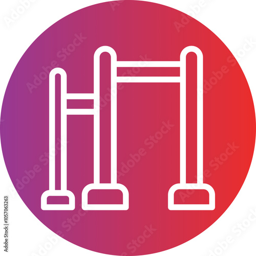 Chin Up Bar Icon Style