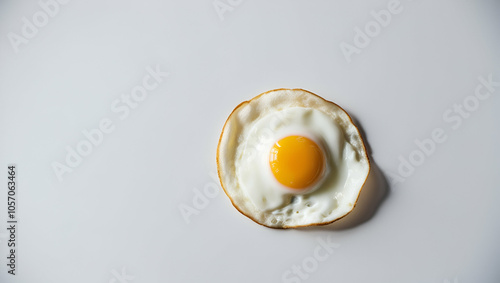 A solitary perfectly cooked fried egg its gol ai generative
