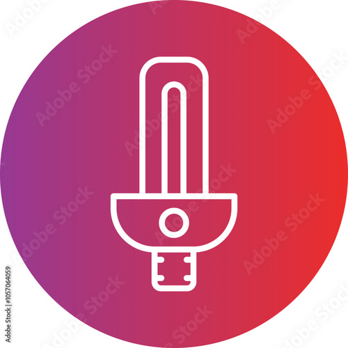 Fluorescent Lamp Icon Style