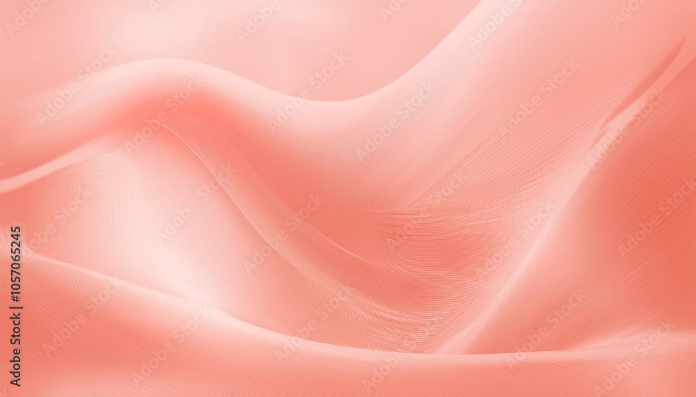 Smooth, flowing waves on an abstract coral pink background, ideal for feminine and gentle designs Smooth, flowing waves on an abstract coral pink background, ideal for feminine and gentle designs