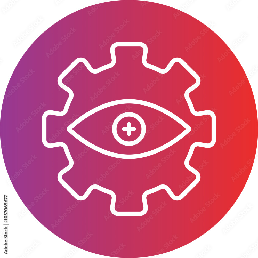 Automatic Eye Examination Icon Style Automatic Eye Examination Icon Style