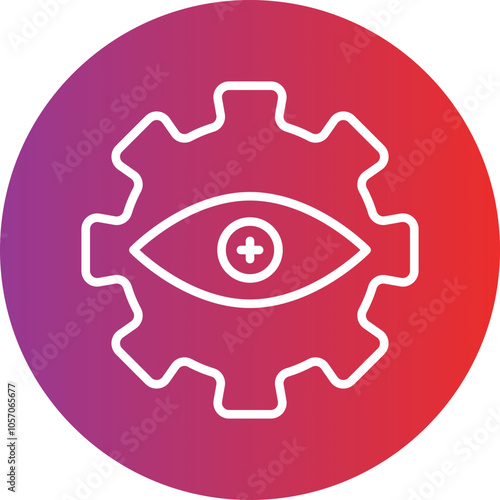 Automatic Eye Examination Icon Style