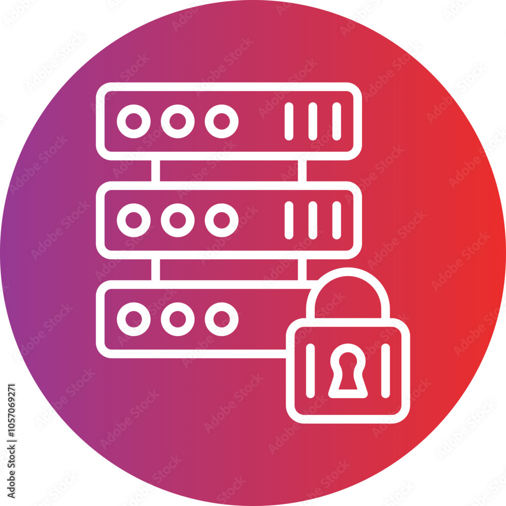 Server Security Icon Style Server Security Icon Style