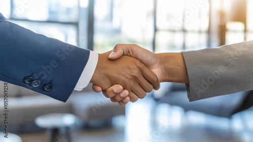 business people shaking hands in the office