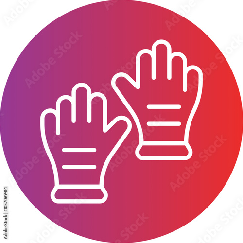 Gloves Icon Style