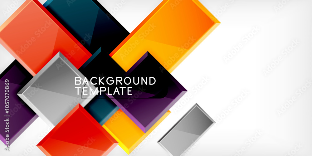 Glass toy style square shapes abstract design. Vector Illustration For Wallpaper, Banner, Background, Card, Book Illustration, landing page Glass toy style square shapes abstract design. Vector Illustration For Wallpaper, Banner, Background, Card, Book Illustration, landing page