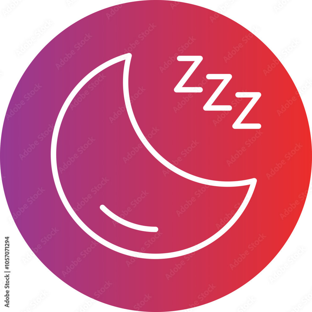 Natural Sleep Schedule Icon Style Natural Sleep Schedule Icon Style
