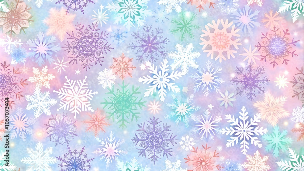 Enchanted Snowflakes Pattern With Dreamy Pink Glow For Winter Magic Enchanted Snowflakes Pattern With Dreamy Pink Glow For Winter Magic