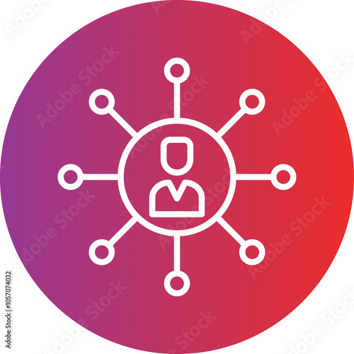 Networking with People Icon Style