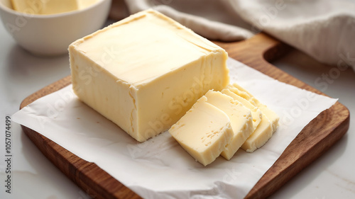 Close up of butter.