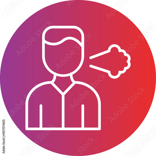 Shortness Of Breath Icon Style