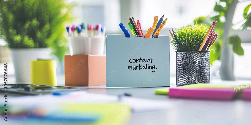 Obraz premium A desk with office supplies, including a folder labeled 