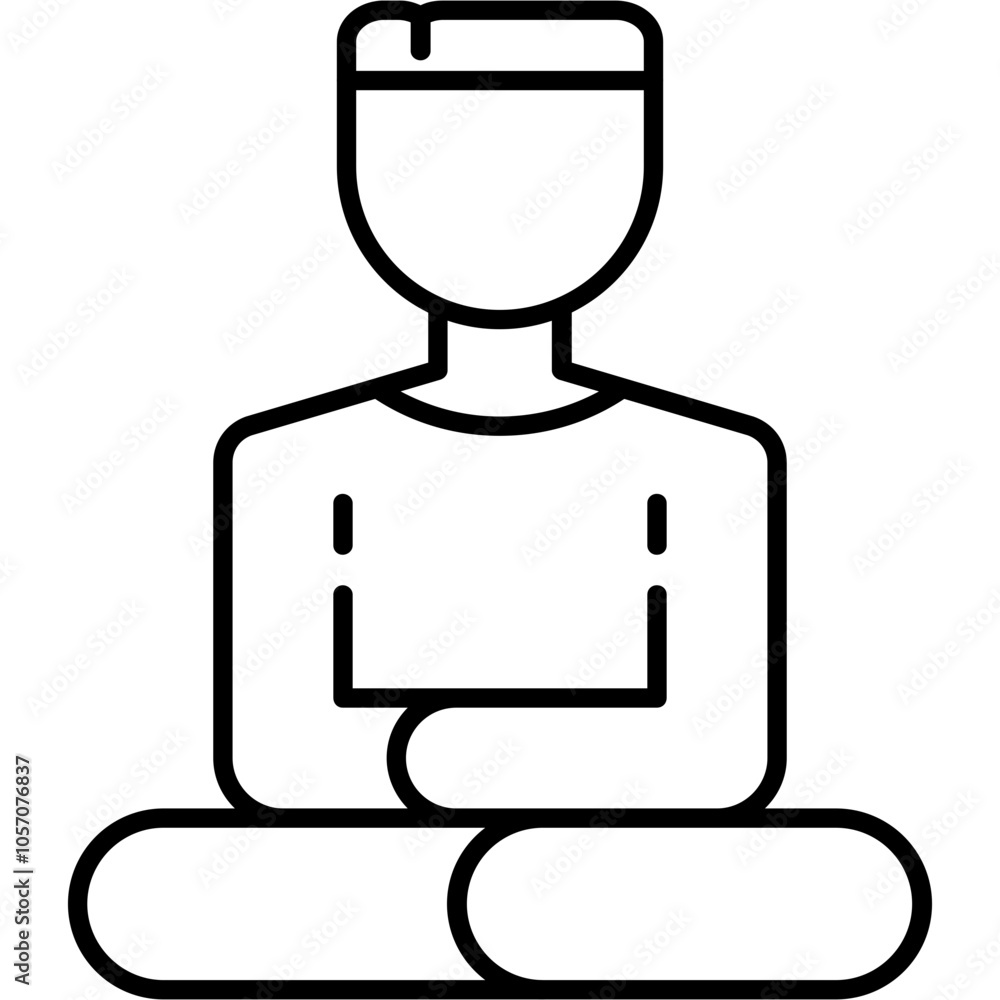 Person in Lotus Position Icon Person in Lotus Position Icon