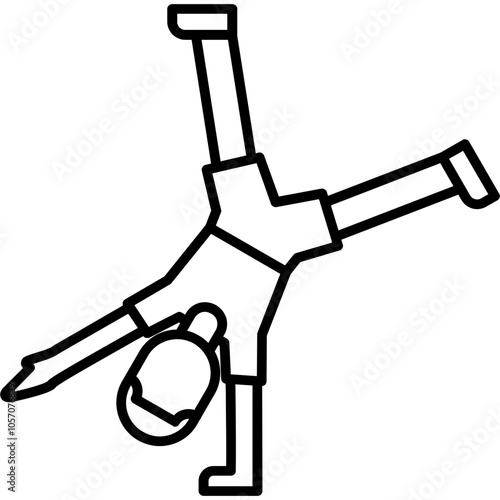 Person Cartwheeling Icon