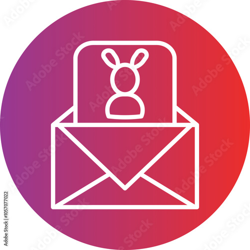 Easter Letter Icon Style