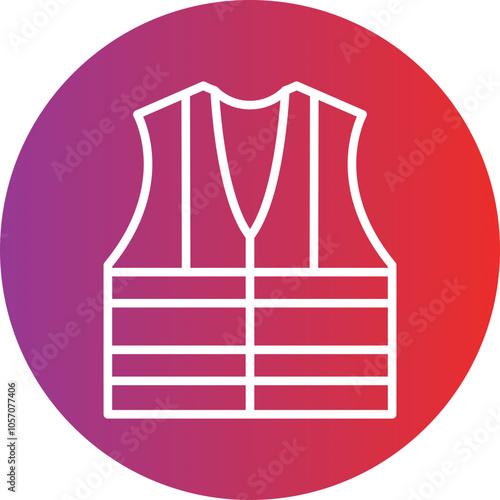 Rugby Vest Gear Icon Style