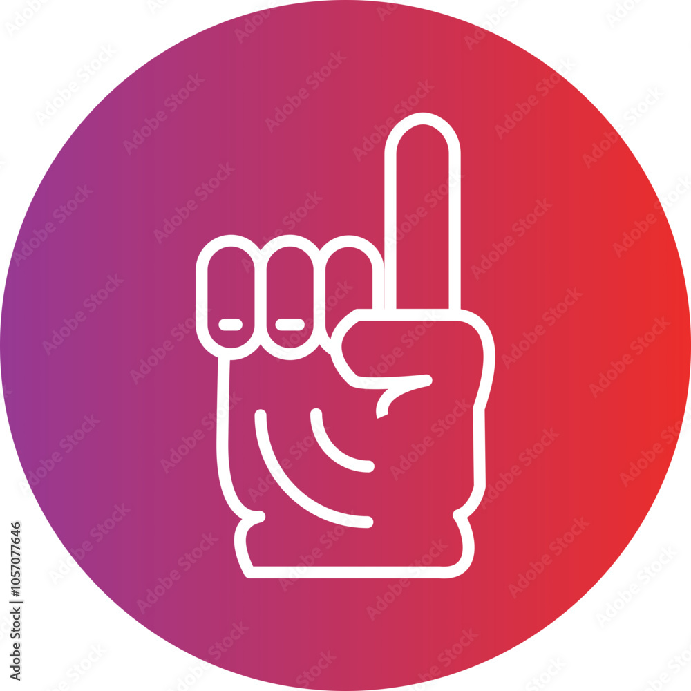 Foam Hand Icon Style Foam Hand Icon Style