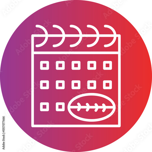 Rugby Match Date Icon Style