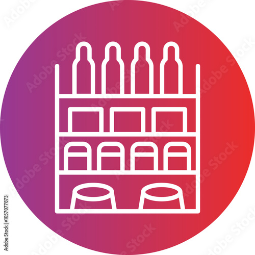 Store Shelfs Icon Style