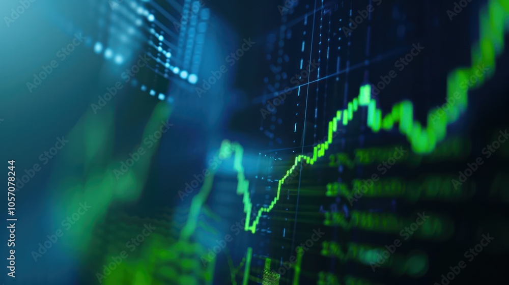 Stock Market Graph Showing Growth Stock Market Graph Showing Growth