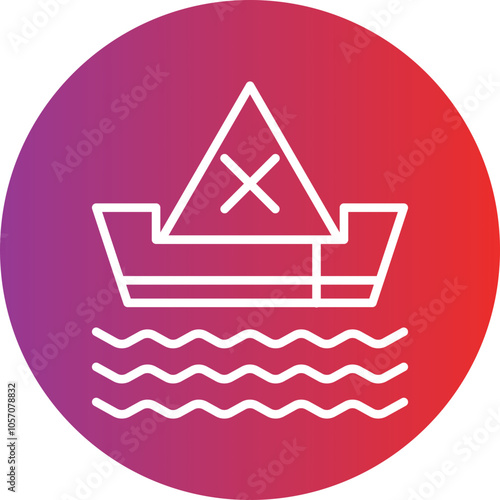 Pirate Ship Icon Style